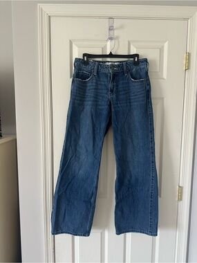 Hollister Relaxed Straight Jeans - Medium Blue Wash